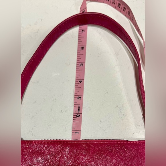 BARBAROSSA small hot Pink Leather Shoulder Bag, EUC - Picture 6 of 13
